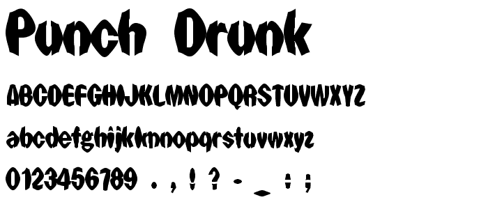 Punch Drunk font